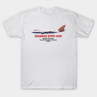 Boeing B747-400 - British Airways "Wunala Dreaming / Australia" T-Shirt